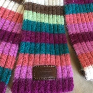 Coach winter scarf stripes wool Cashmere