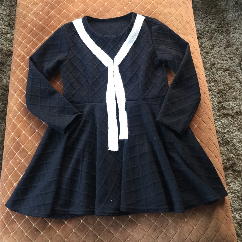 Cute Black and White Peplum Top