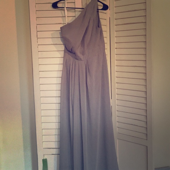 David’s Bridal Bridesmaid gown, gray - Picture 1 of 4