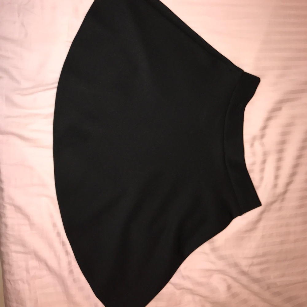 A black mini skirt