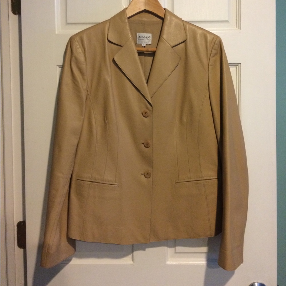 Armani Collezioni lambskin Leather jacket blazer