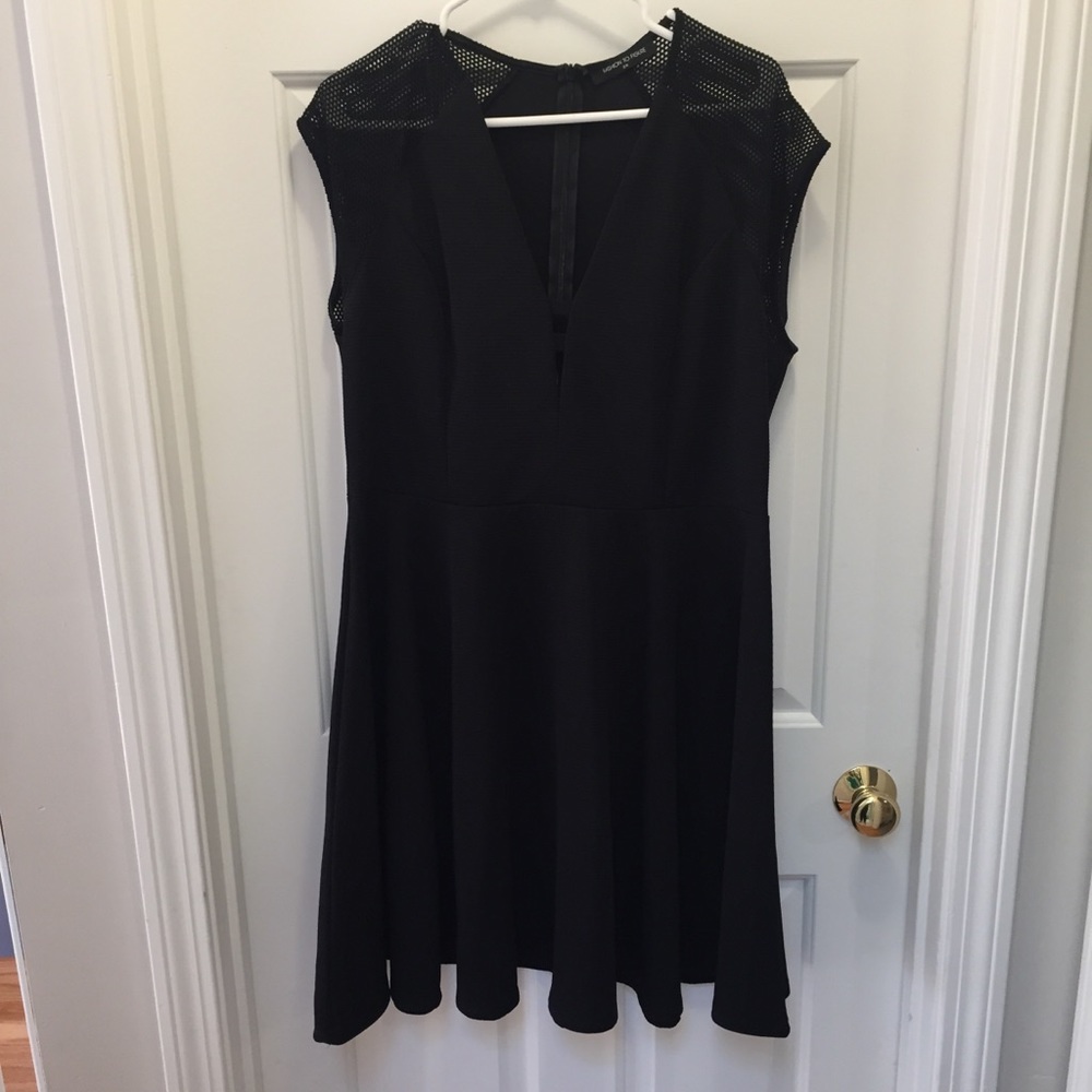 Little Black Dress with Mesh Cap Sleeves
