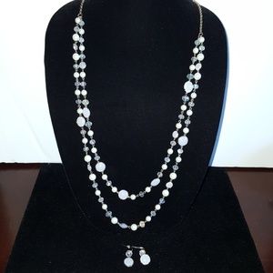 Long necklace and earring set Long necklace and earring set