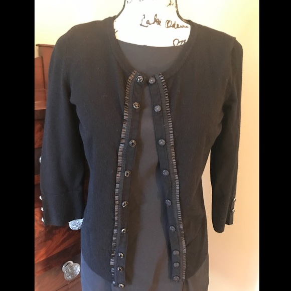 White House Black Market Sweaters - 💖 White House Black Market Simple Black Cardigan