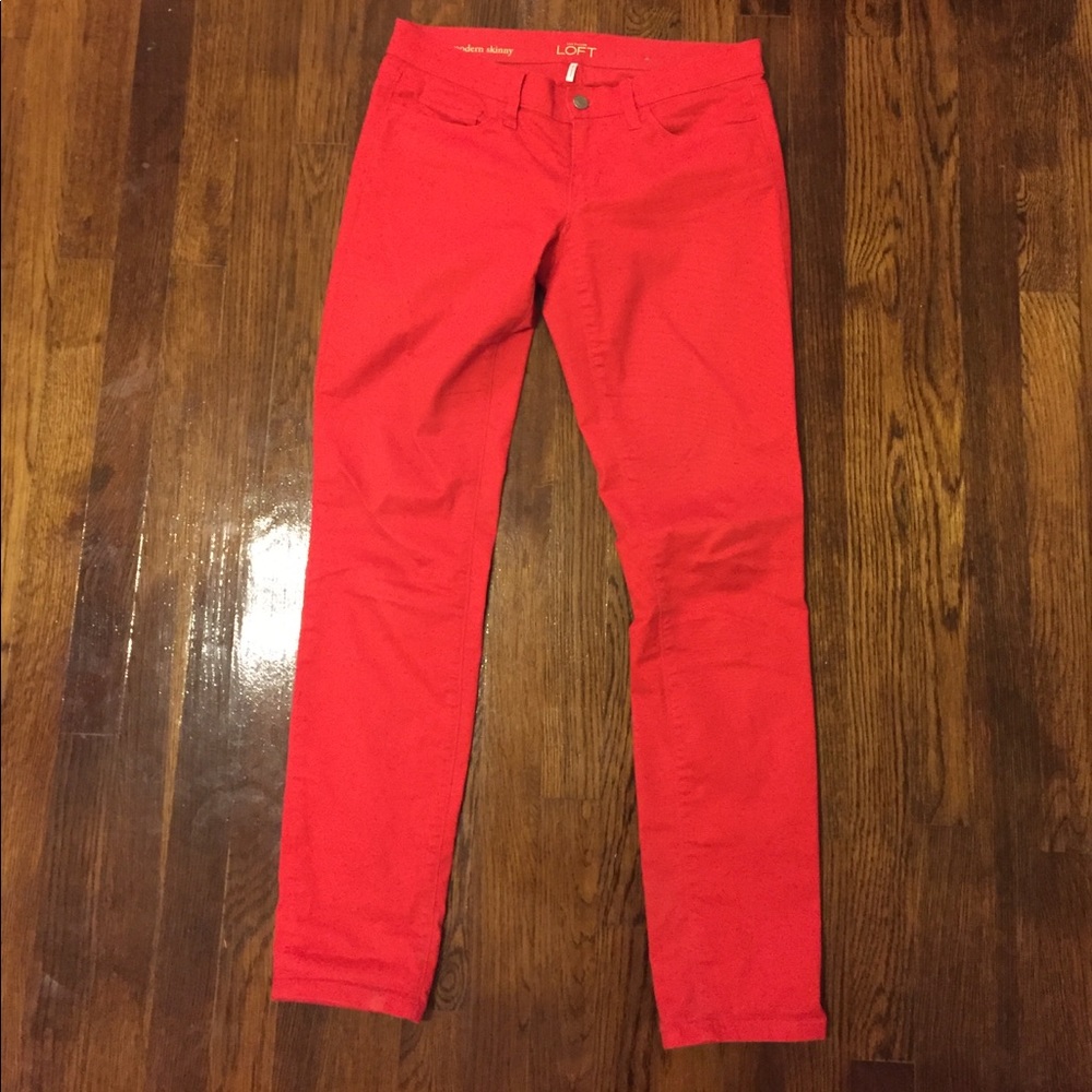 Red skinny jeans - Ann Taylor Loft