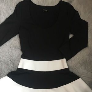 Black and white striped dress from Bebe