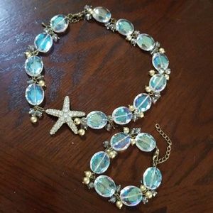Necklace starfish 21" bracelet 11 1/2" Necklace starfish 21" bracelet 11 1/2"
