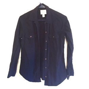 Black Flannel Button Up