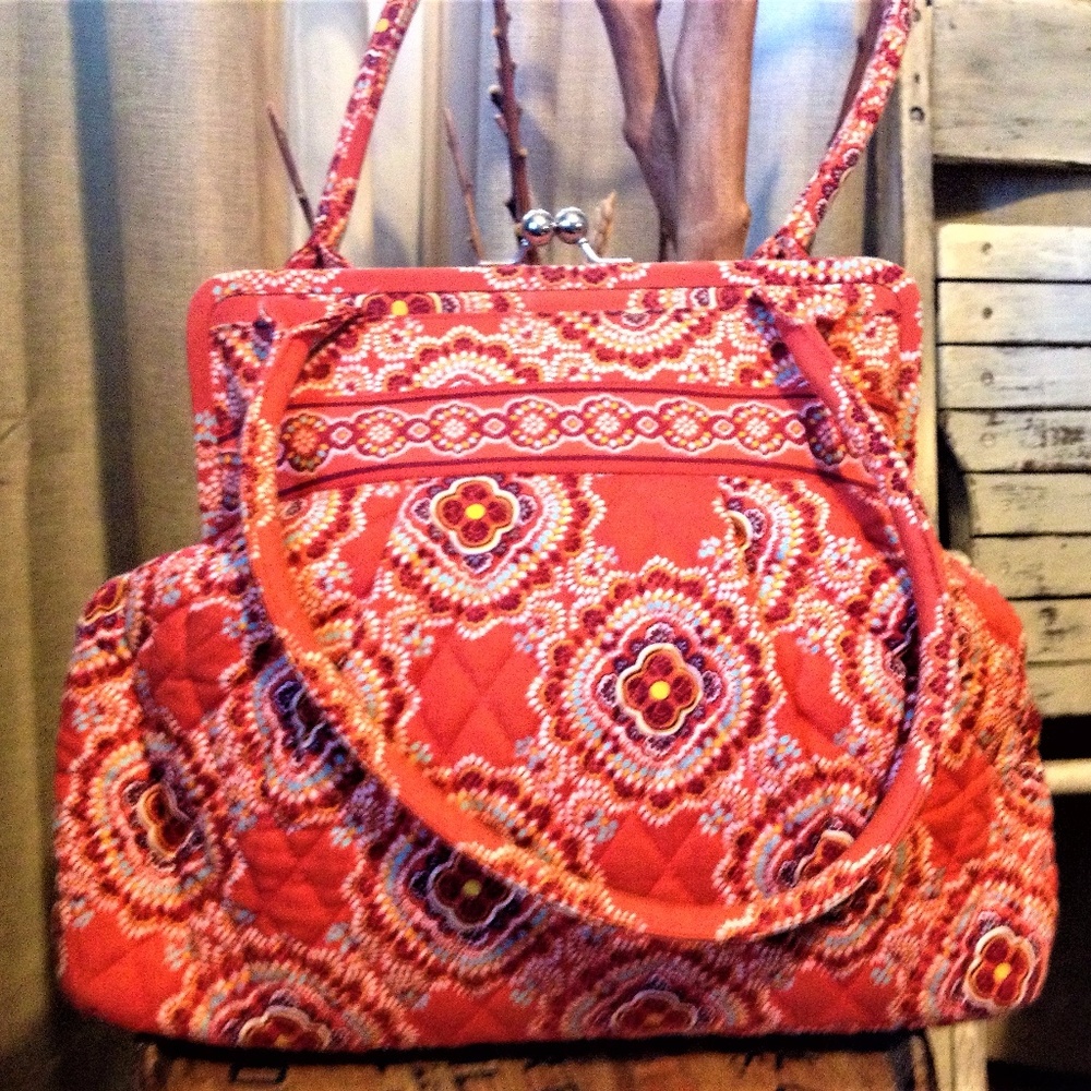 Vera Bradley Kissing Lock Shoulder Bag