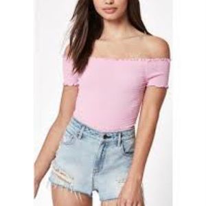 PacSun smocked off the shoulder top