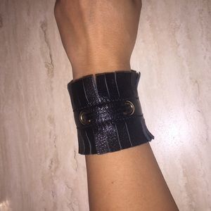 Saint Laurent (YSL) Fringe Leather Cuff