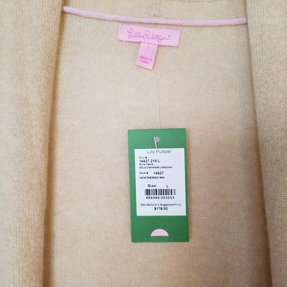 NWT Lilly Pulitzer Nelle Cashmere Cardigan Large