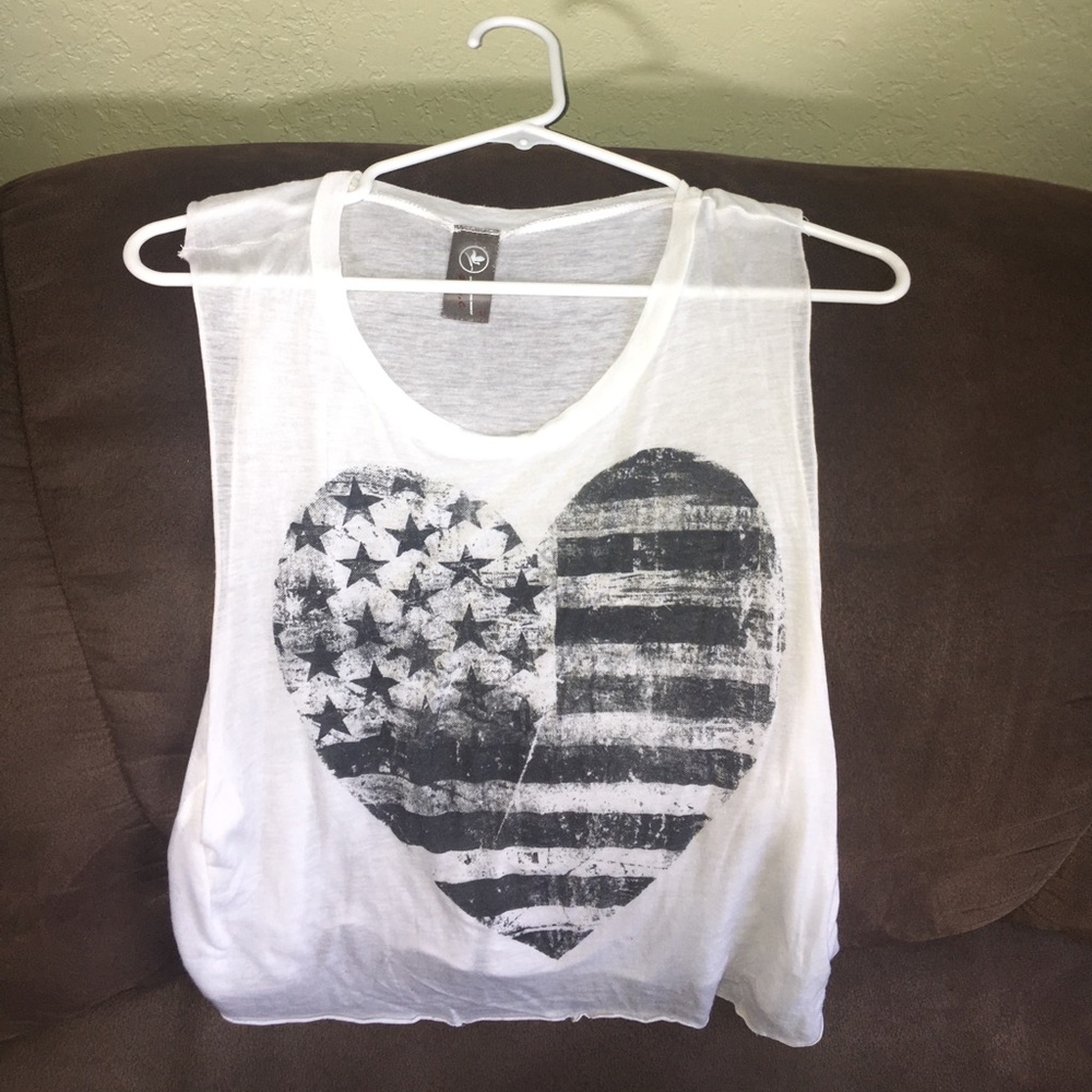 An American flag- heart shirt