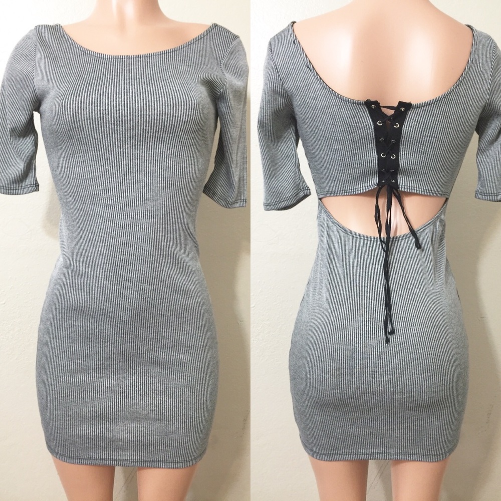 Lace Up back Dress