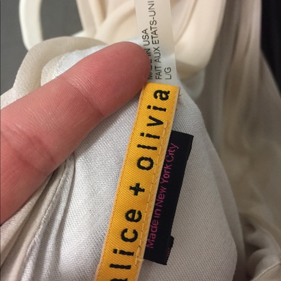 Alice + Olivia- nude one shoulder dress- size L - Picture 4 of 4