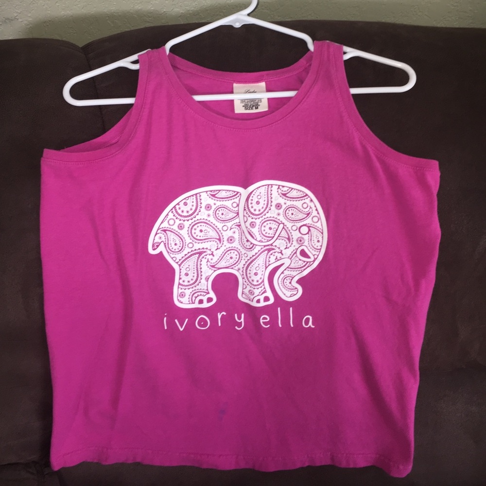Ivory-ella elephant tank top