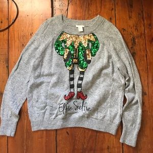 Elfie selfie sweater; Holiday sweater 🎄🎅🏼