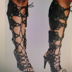 Beautiful Knee high laced up heels