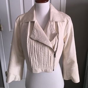 Leather short jacket
