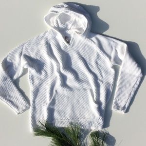 Hanna Andersson White  Pullover Hooded Sweater