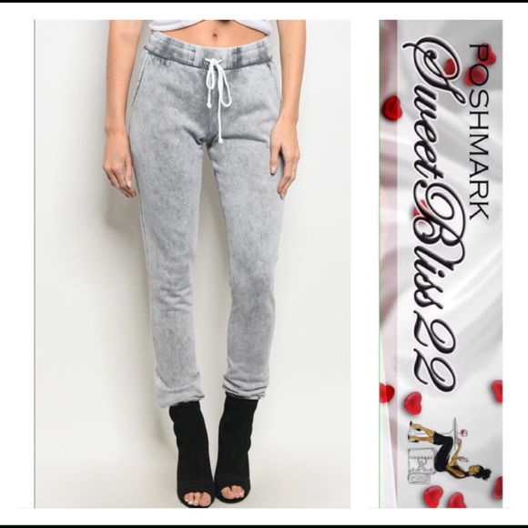 💎Just In Grey Mineral Wash Denim Joggers💎 - Picture 3 of 3