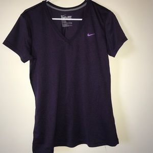 Nike DRI-FIT v neck athletic shirt