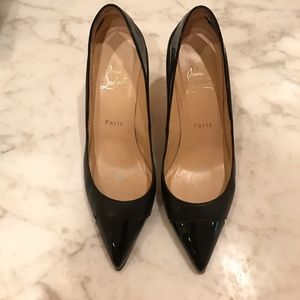 Christian louboutin black leather pump
