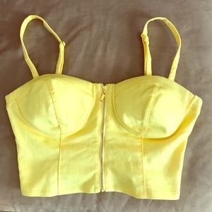 Yellow guess crop top