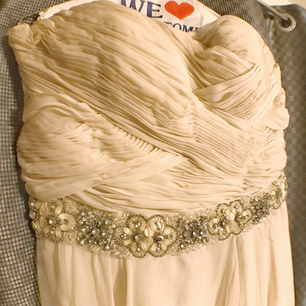 Elegant 🌟JOVANI Cream Strapless Dress