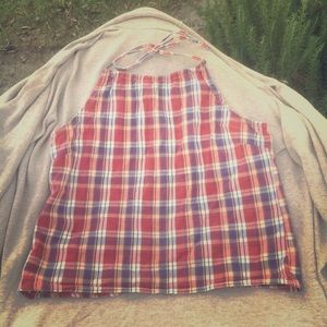 Plaid Halter Crop Top