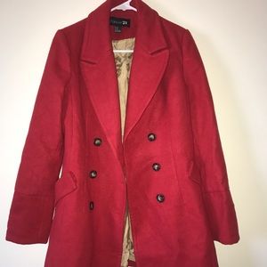 Forever 21 red peacoat