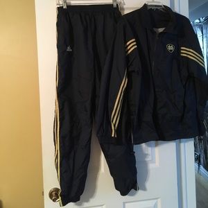 Adidas Notre dame sweat suit
