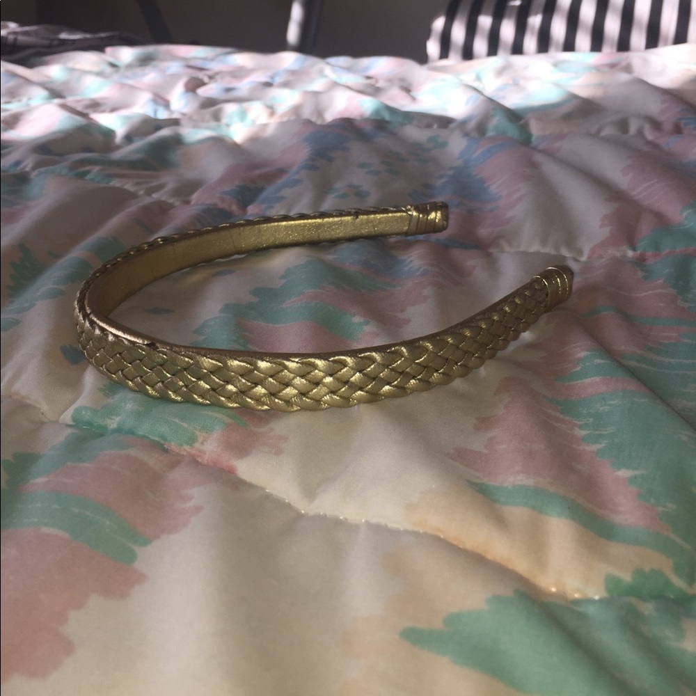 Braided gold headband