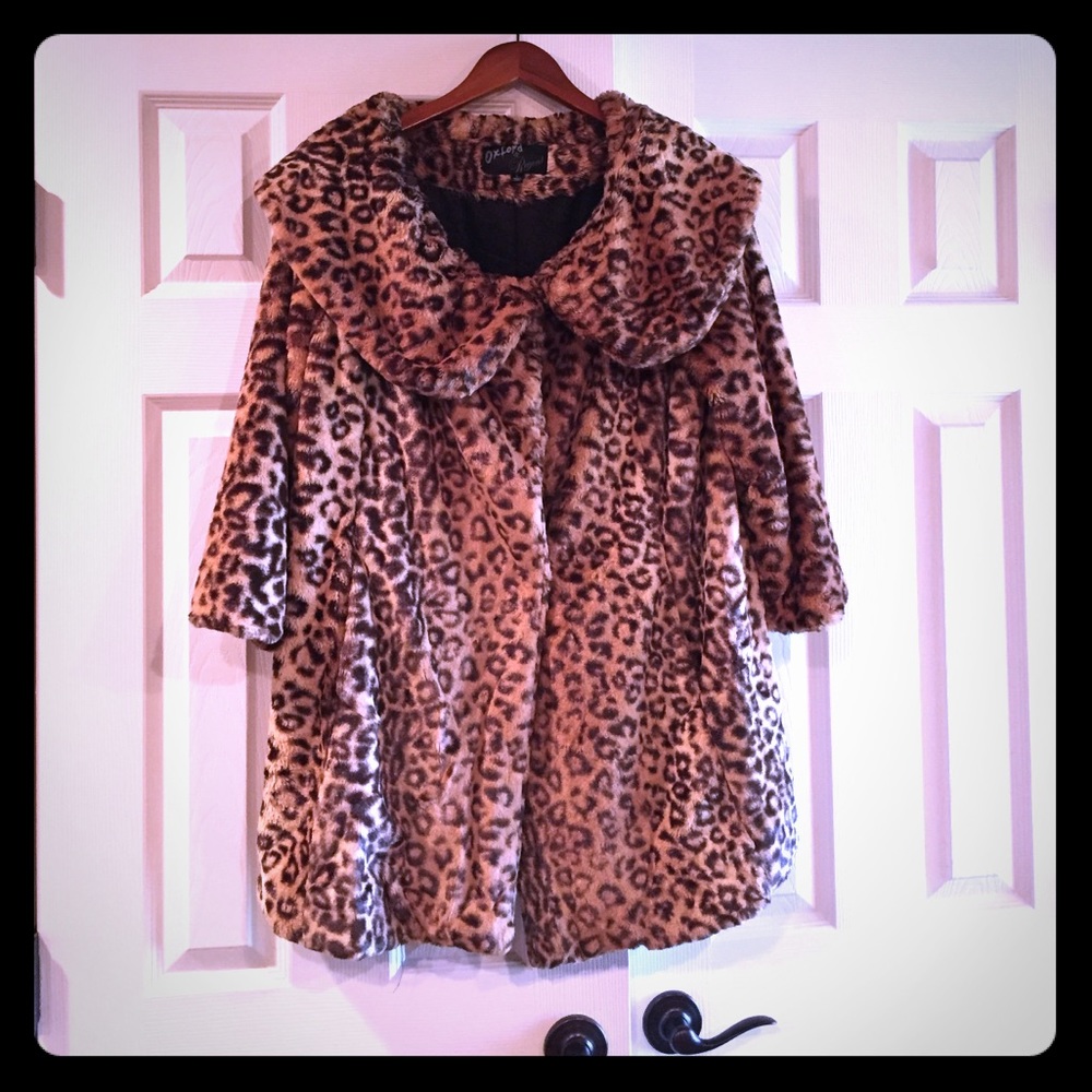 Leopard print coat