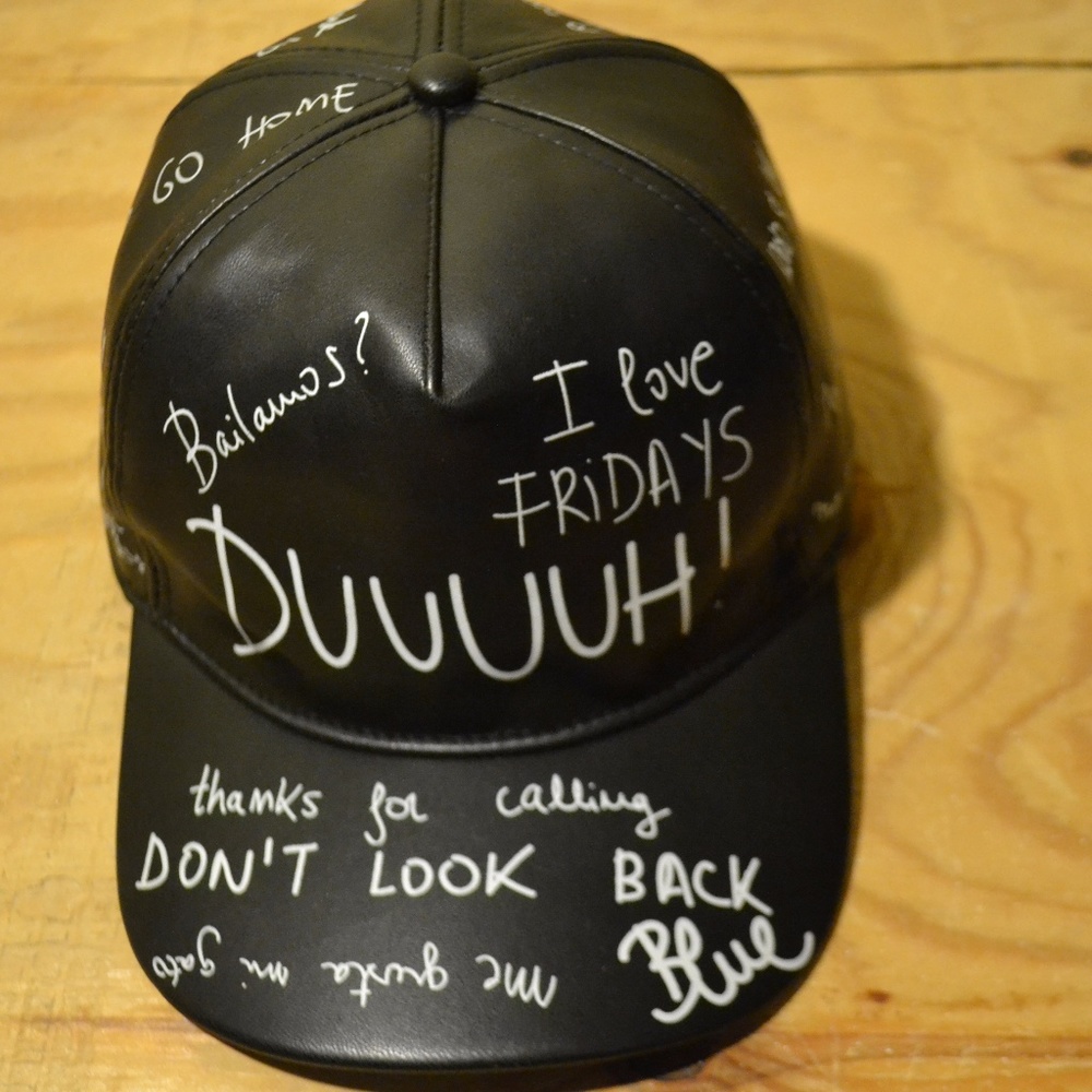 Leather Words Snapback Hat 🔴