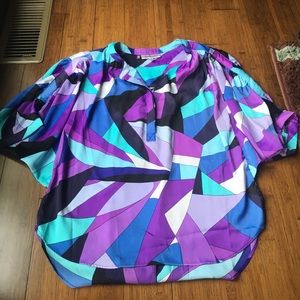 Jennifer Lopez Geometric Blouse