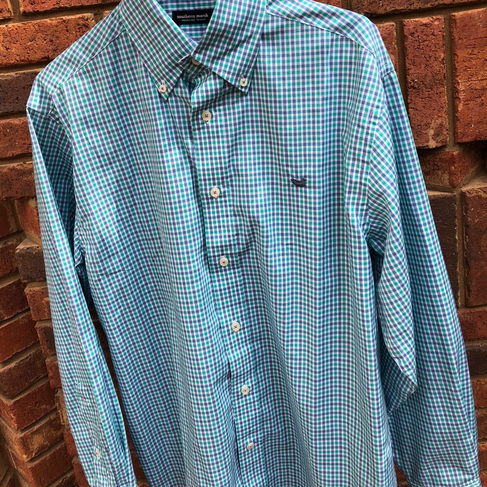 Men’s large southern marsh preppy dress shirt