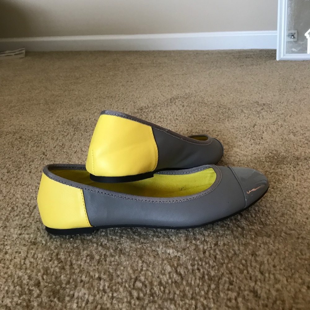 Yellow and grey flats