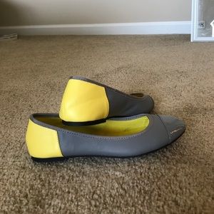 Yellow and grey flats