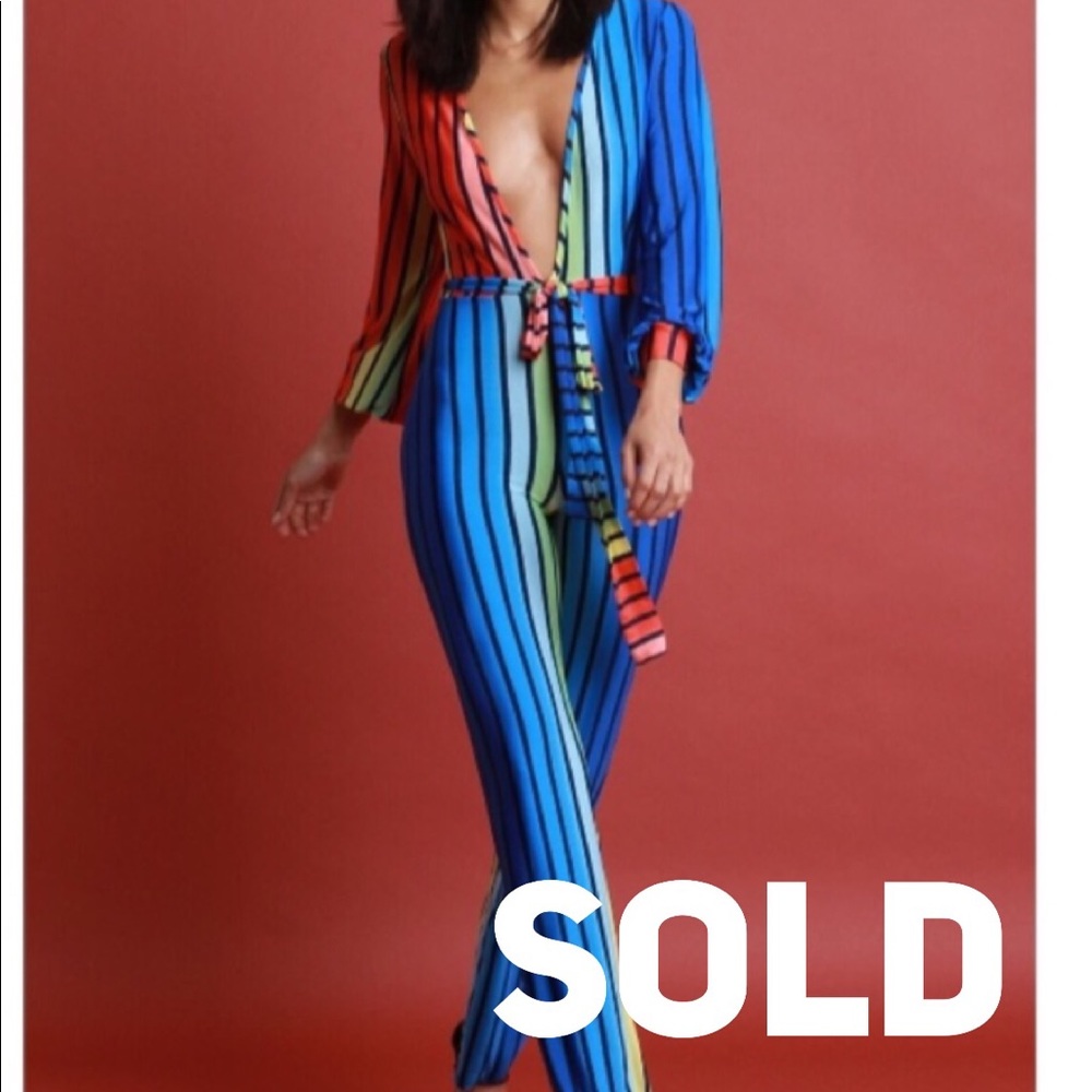 Rainbow Striped Self-Tie Jumpsuit
Add to Shopify