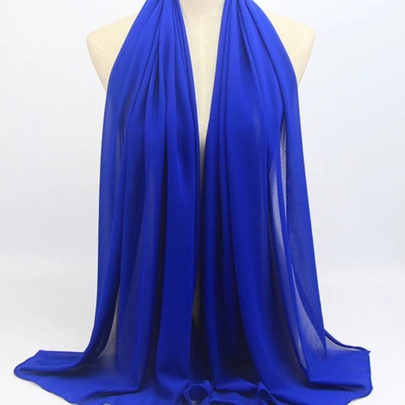 royal blue sheer shawl