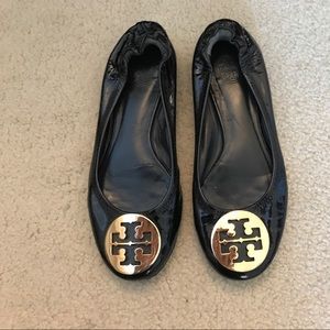 Patent Black Tory Burch Reva Flat Size 6