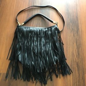 Black Fringe Bag