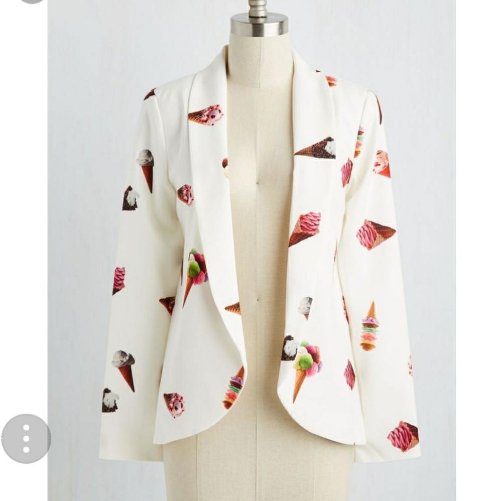 Cute! Nishe ice cream design blazer jacket US 8