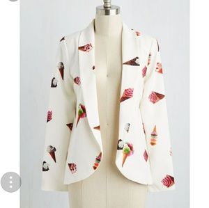 Cute! Nishe ice cream design blazer jacket US 8