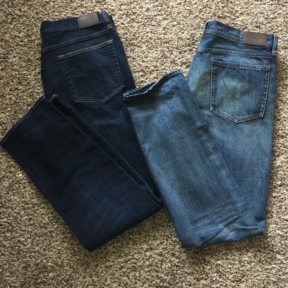 2 Pair - J. Crew Sutton Jeans Men’s 33x32