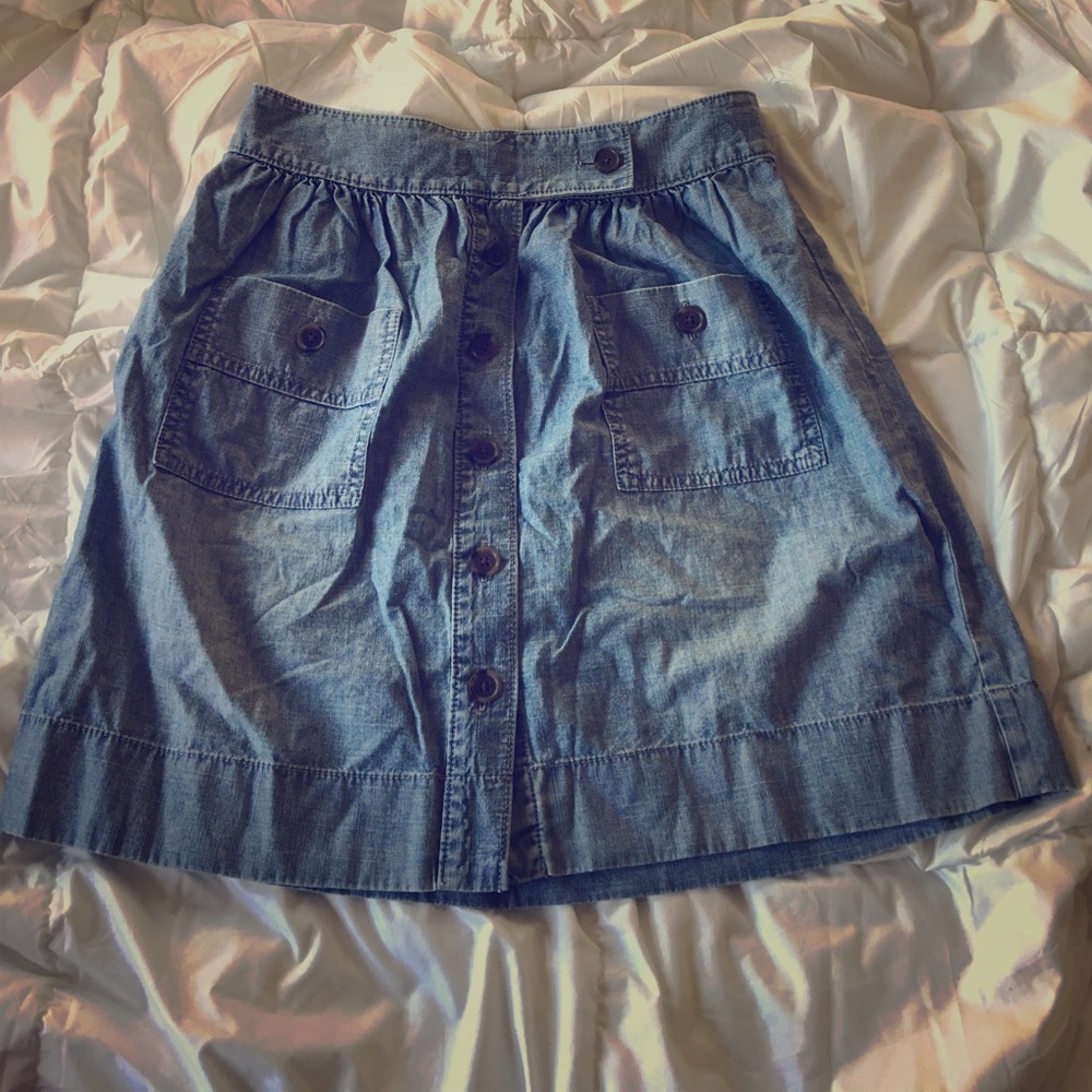 J. Crew denim button up skirt - Size 4