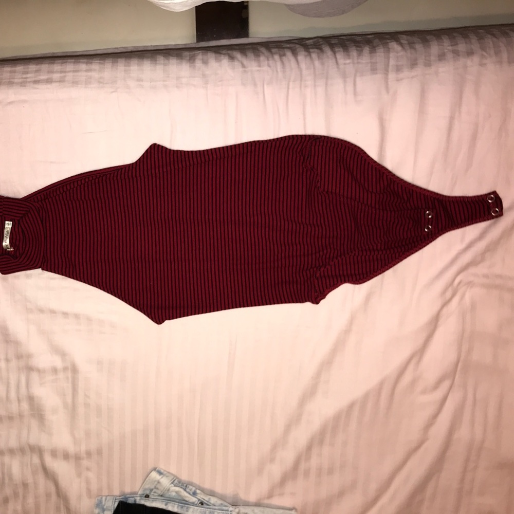 Red and black bodysuit