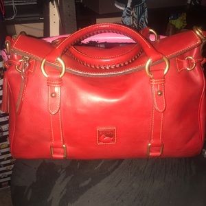 Dooney Red Florentine Medium Satchel