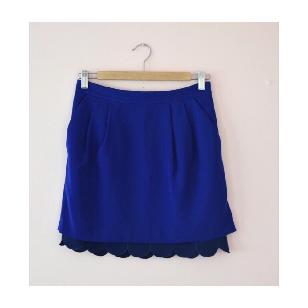 CLUB MONACO Tulip Skirt in Royal Blue | Size 0